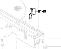 Ressort-lame réf. 1 609 BP7 382  pour PCM 7S Bosch